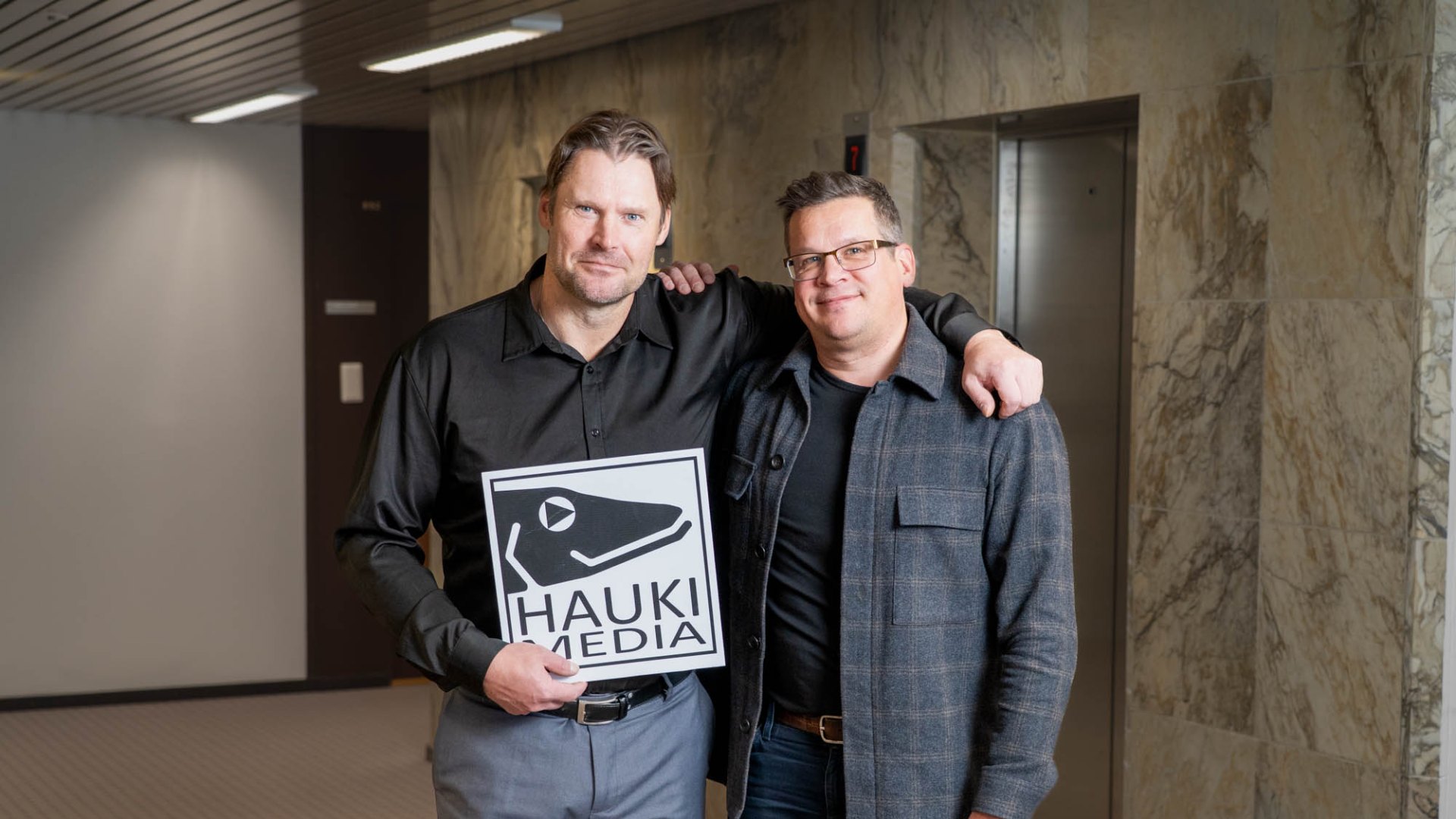 Maconin Mikko Ahokas ja Hauki Median Antti Pylväs.